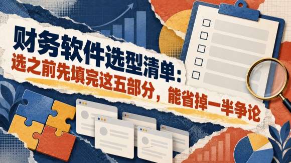 财务软件选型清单:选之前先填完这五部分,能省掉一半争论