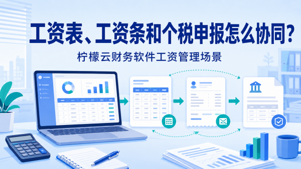 工资表、工资条和个税申报怎么协同？柠檬云财务软件工资管理场景.png