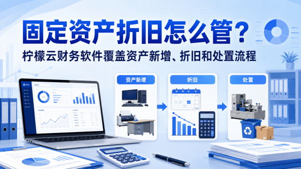 固定资产折旧怎么管？柠檬云财务软件覆盖资产新增、折旧和处置流程.png